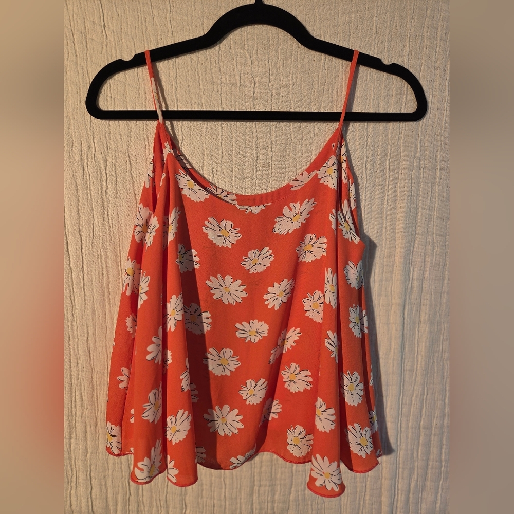 a'gaci Coral Floral Camisole Top